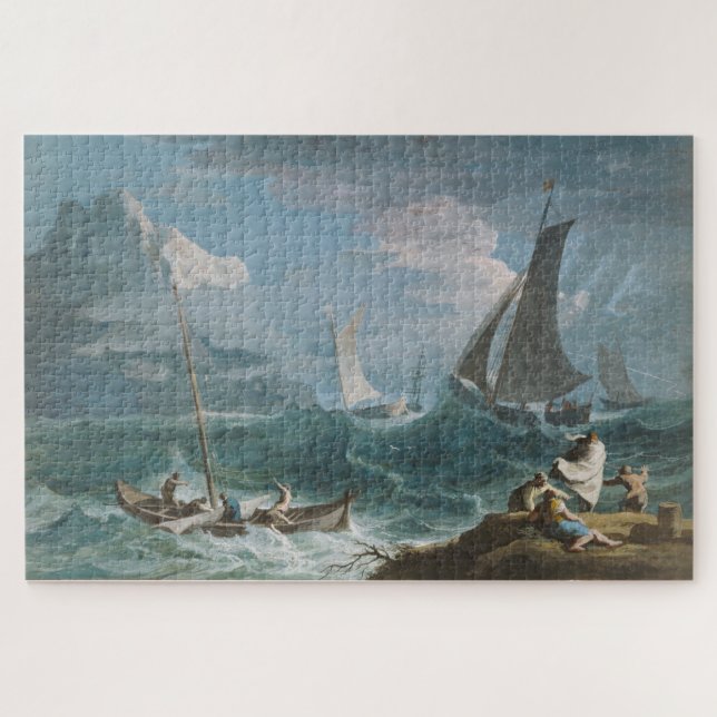 Fischkutter im Sturm (Horizontal)