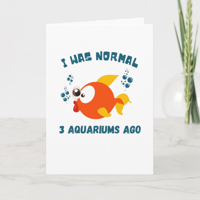 Fischliebhaber Aquarium Spaß Karte (Vorderseite)