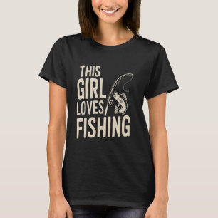 Fischliebhaber-Mädchendesign für Frauen, Teenager  T-Shirt