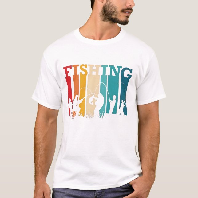 Fischliebhaber mit Farben T-Shirt (Vorderseite)