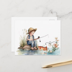 Fischliebhaber postkarte