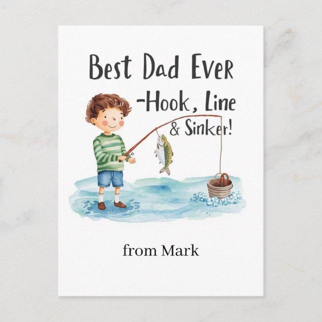 Fischliebhaber Wasserfarben-Stil Danke Karte (Vorderseite)