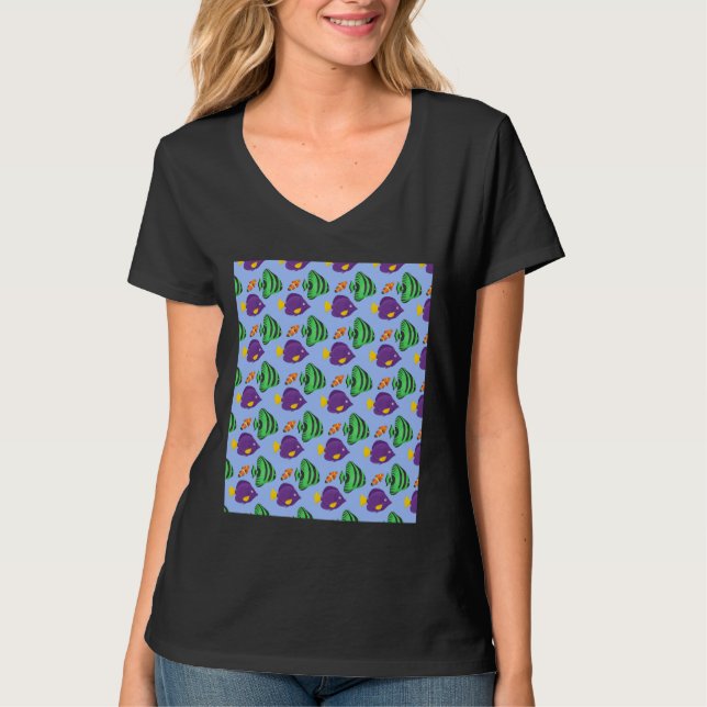 Fischmuster T-Shirt (Vorderseite)