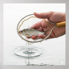 Fischnetz Grafik Poster