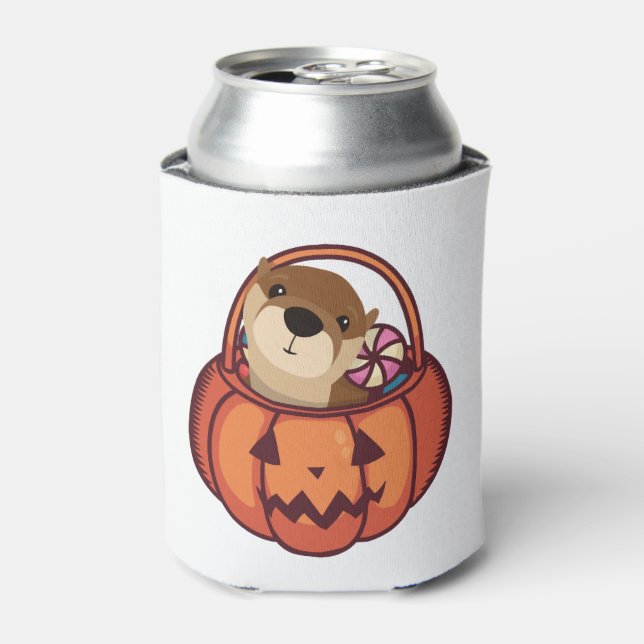 Fischotter Halloween Dosenkühler (Kanne Vorderseite)