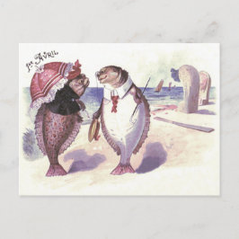 Fischpaare Beach Sea Postkarte