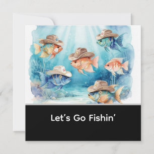 Fischparty Texas Thema Einladung