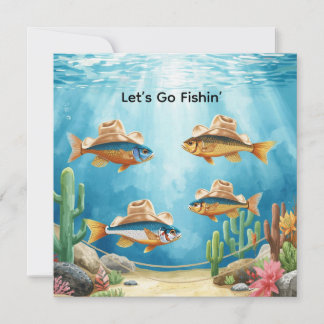 Fischparty Texas Thema Einladung
