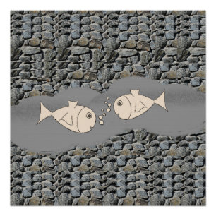 Fischposter Strandhaus Poster