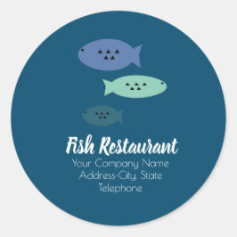 Fischrestaurant-Shop Fischerei-Gütesiegel Runder Aufkleber