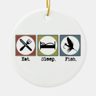 Fischschlaf Keramik Ornament