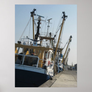 Fischschlepper auf Quay Foto Poster Printwerbung