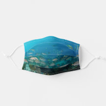 Fischschule auf Reef Face Mask