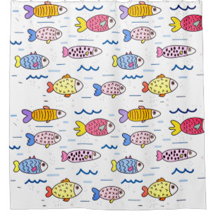 Fischschule Duschvorhang