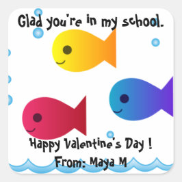 Fischschule Valentine Sticker