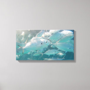 FISCHSCHWARM AUF LEINWAND 50 CM X 40 CM