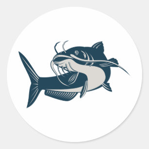 Fischschwimmen Runder Aufkleber