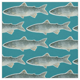Fischsee Dunkeltürkisfarbenes blaues Wasser Stoff
