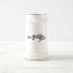 Fischskelett Bierglas