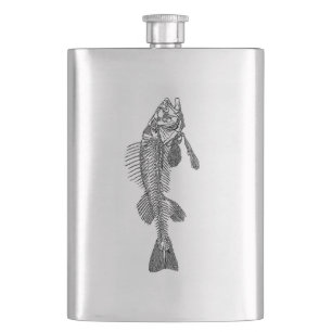 Fischskelett Flachmann
