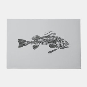 Fischskelett Fußmatte