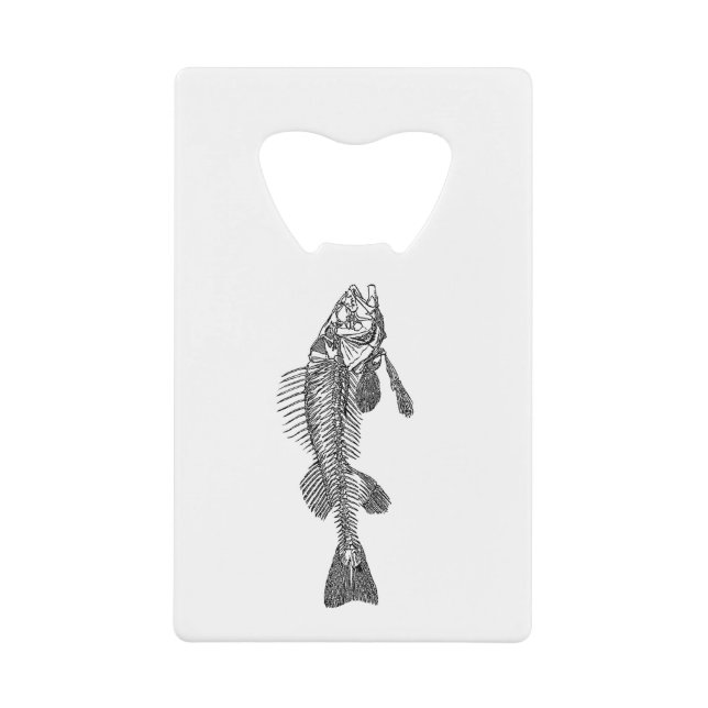 Fischskelett Geldbeutel Flaschenöffner (Vorderseite)