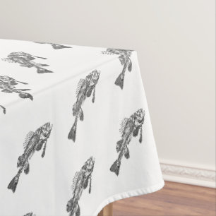 Fischskelett Tischdecke