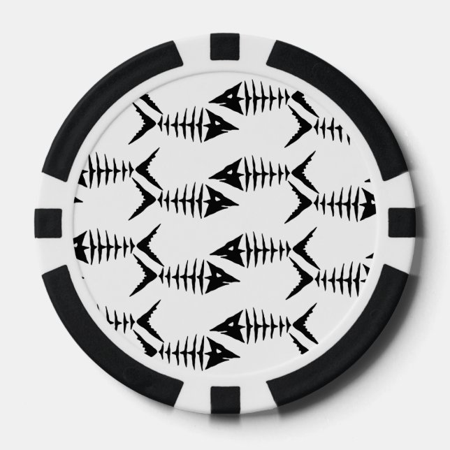 Fischskelette Pokerchips (Vorderseite)