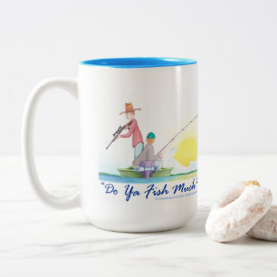 Fischst du viel? zweifarbige tasse