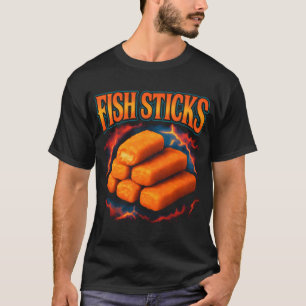 Fischstäbchen Lieblingsessen Lustig Komisch 90er F T-Shirt