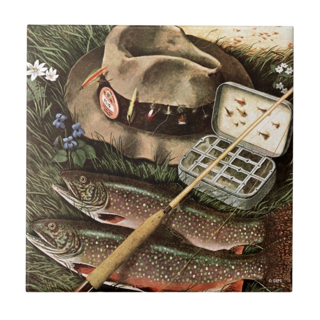 Fischstilleben Fliese (Vorderseite)