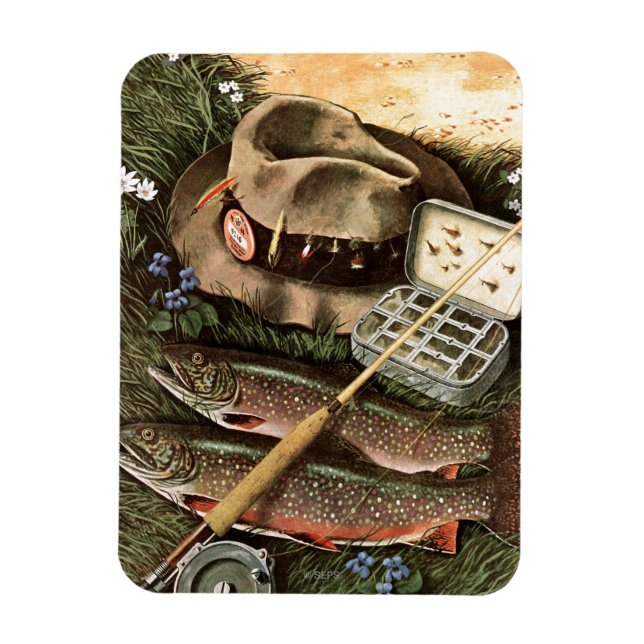 Fischstilleben Magnet (Vertikal)