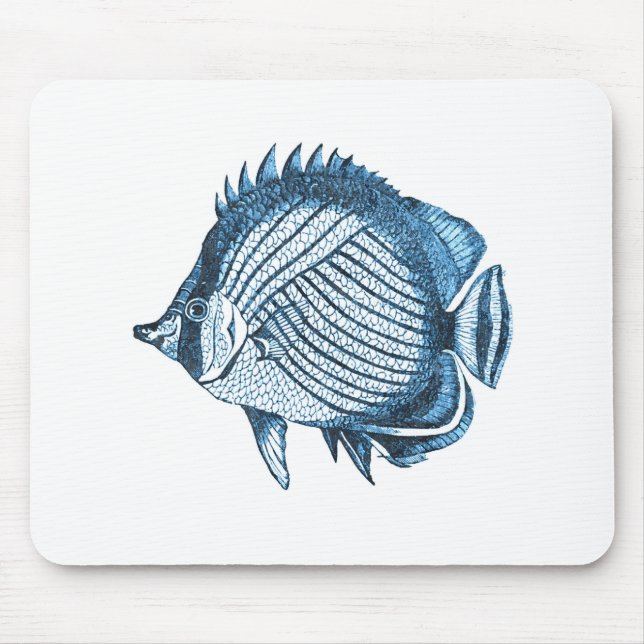 Fischstrand nautische Ozeane Meer blau Mousepad (Vorne)