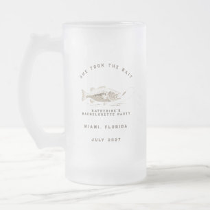 Fischthemen-angepasste Angel-Abschied vom Junggese Mattglas Bierglas