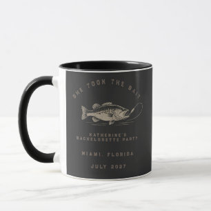 Fischthemen-angepasste Angelausflug-Junggesellinne Tasse