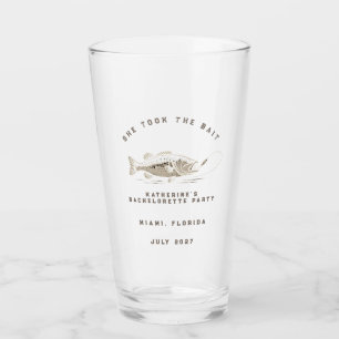 Fischthemen-angepasste Angler-Junggesellinnen-Absc Glas