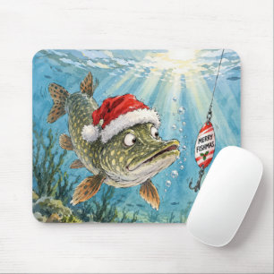 Fischweihnachten im Ozeanwasser Mousepad