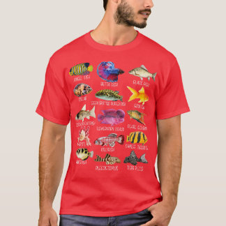 Fischzuchtarten Biologische Aquarienarten T-Shirt