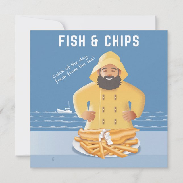 Fish and Chips postcard (Vorderseite)