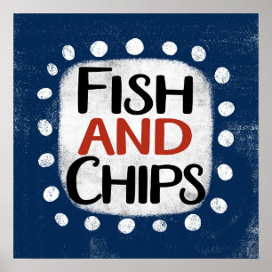 Fish And Chips Poster Wandkunst
