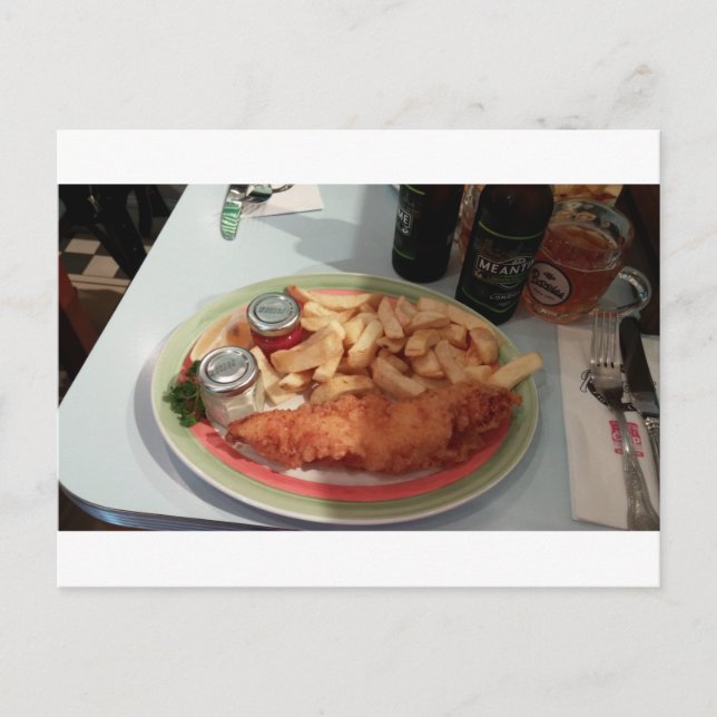 fish-and-chips postkarte (Vorderseite)