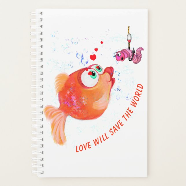 Fish and Worm Planner - Custom Text Planer (Vorderseite)