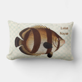 Fish Blue Beach House Lumbar Throw Kissen