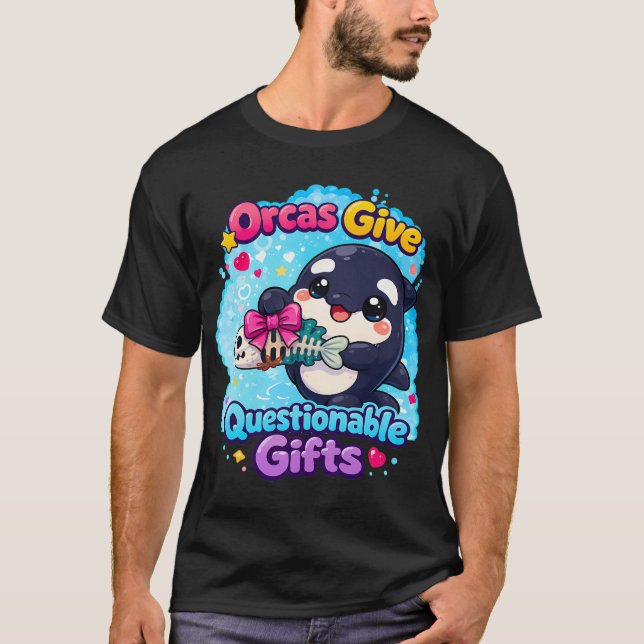 Fish Bones- Orcas verschenken zweifelhafte Geschen T-Shirt (Vorderseite)