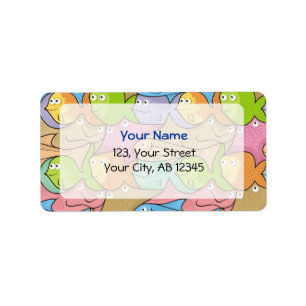 Fish Cartoon Adressaufkleber