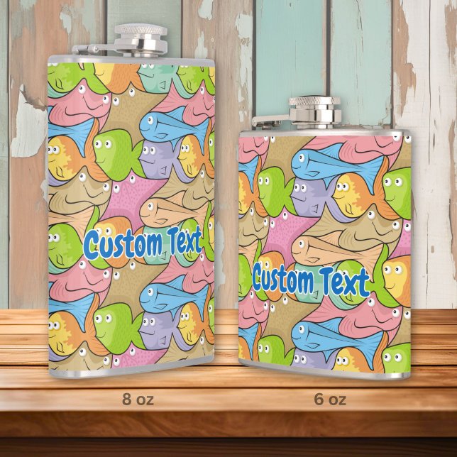 Fish Cartoon angesagt Flasche Flachmann (Von Creator hochgeladen)