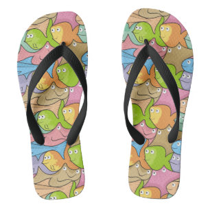 Fish Cartoon Flip Flops