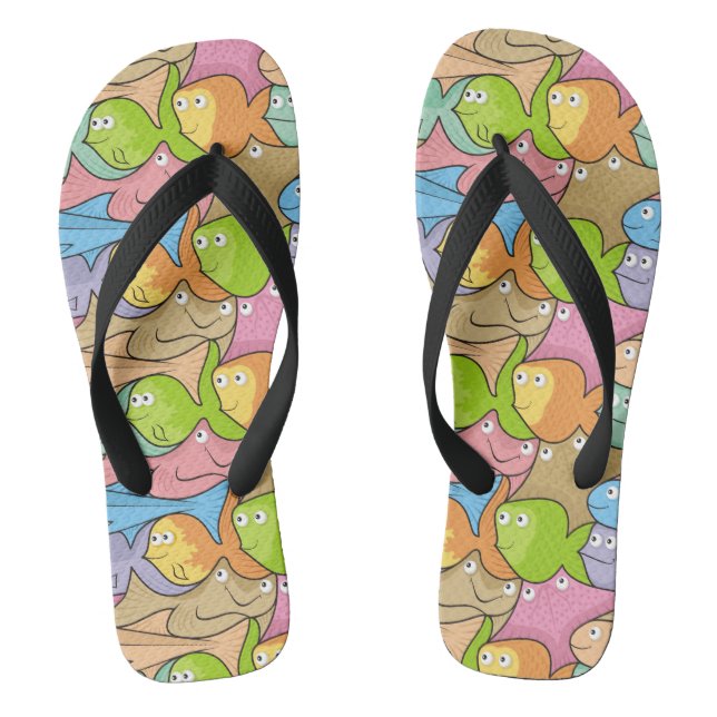 Fish Cartoon Flip Flops (Fußbett)
