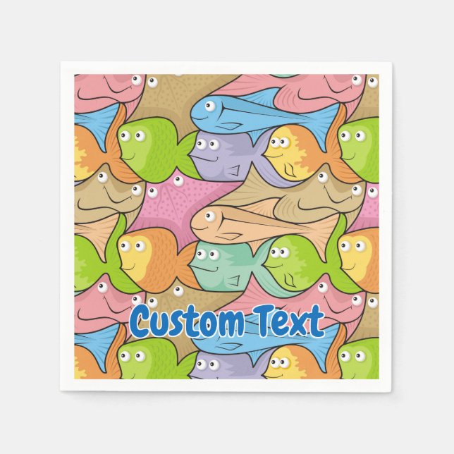 Fish Cartoon Papier Servietten (Vorderseite)