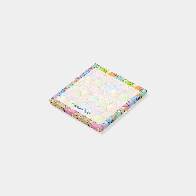 Fish Cartoon Post-it Klebezettel (angewinkelt)